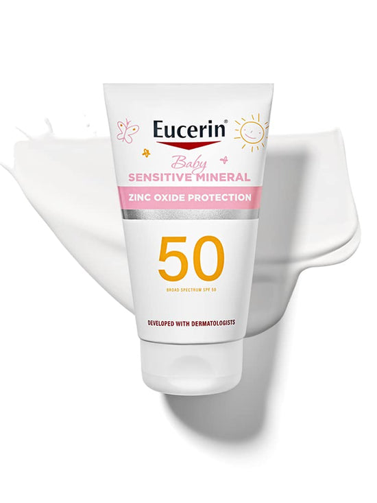 Eucerin Baby Sunscreen, Mineral Baby Sunscreen, SPF 50 Sunscreen, Zinc Oxide Sunscreen, Baby Sun Protection, Sensitive Skin Sunscreen, Mineral Sunblock SPF 50, Baby Face Sunscreen, Water Resistant Baby Sunscreen, Broad Spectrum Baby Sunscreen, Gentle Baby Sunblock, Kids Mineral Sunscreen, Zinc Oxide Baby Lotion, Baby Sunscreen Lotion, High SPF Baby Sunscreen, Sensitive Skin Sunblock, Daily Baby Sun Protection, Non Chemical Baby Sunscreen, Family Mineral Sunscreen, 4 Fl Oz Baby Sunscreen